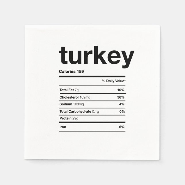Serviette En Papier Turquie Information nutritionnelle (Devant)