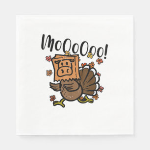 Serviette En Papier Turquie Moo Je suis une vache Fake Cow Fake Thanks