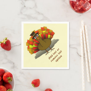 Serviette En Papier Turquie pèlerin Thanksgiving