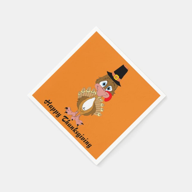 Serviette En Papier Turquie Thanksgiving comique (Coin)
