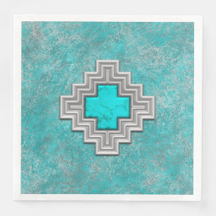 Serviette En Papier Turquoise du sud-ouest