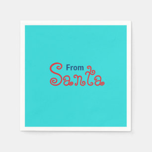 Serviette En Papier Turquoise Moyen Uni