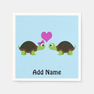 Serviette En Papier Turtle Love