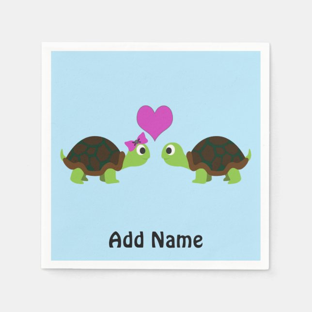 Serviette En Papier Turtle Love (Devant)