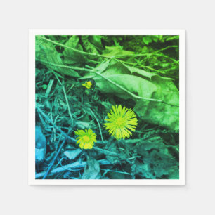 Serviette En Papier Tussilago farfara Coltsfoot Fleurs