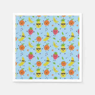 Serviette En Papier Tutti Fruitti motif d'anniversaire Fruits mignons