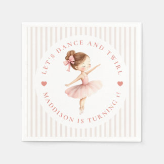 Serviette En Papier Tutu Ballerina Ballet Dancer Girl Birthday