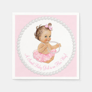 Serviette En Papier Tutu rose ballerine Perle Baby Shower