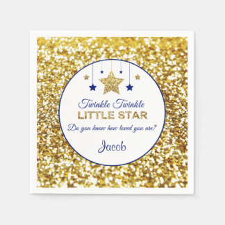 Serviette En Papier Twinkle scintiller petite étoile serviettes marine