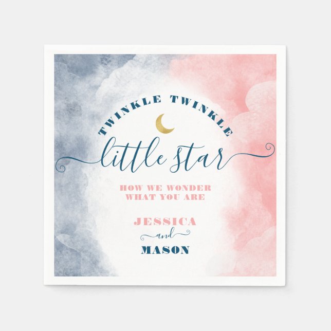 Serviette En Papier Twinkle Twinkle Genre Reveillez Cocktail Napkin (Devant)