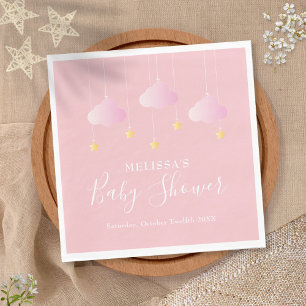 Serviette En Papier Twinkle twinkle little star baby girl shower rose