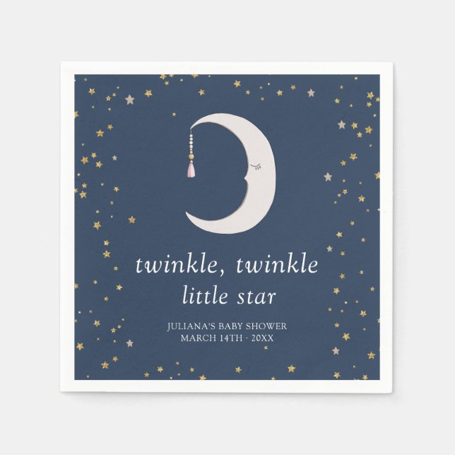 Serviette En Papier Twinkle Twinkle Little Star Baby shower (Devant)
