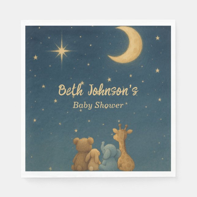 Serviette En Papier Twinkle Twinkle Little Star Baby shower serviettes (Devant)