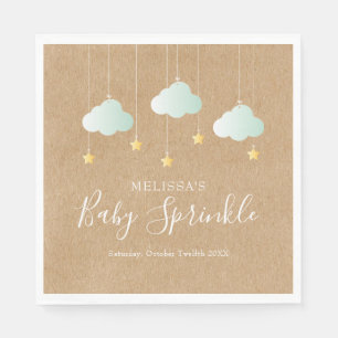 Serviette En Papier Twinkle Twinkle Little Star Baby Sprinkle rustique