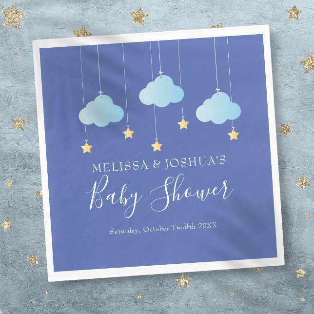 Serviette En Papier Twinkle Twinkle Little Star Blue Baby Boy Douche (Twinkle Twinkle Little Star Blue Baby Boy Shower Napkins)