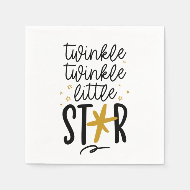 Serviette En Papier Twinkle Twinkle Little Star Doodle (Devant)
