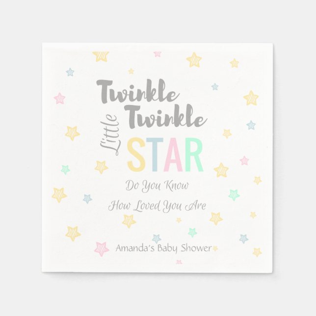 Serviette En Papier Twinkle Twinkle Little Star - Napkins (Devant)