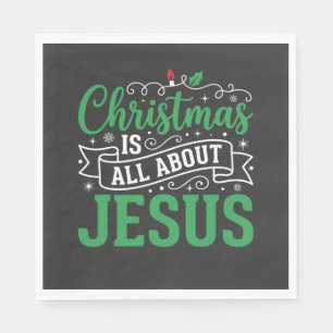 Serviette En Papier Typographie de Noël, c'est tout sur Jésus