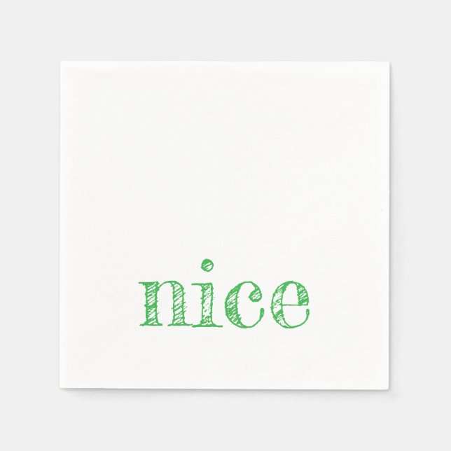 Serviette En Papier typographie de vacances NICE amusante festive mode (Devant)