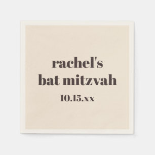 Serviette En Papier Typographie Gras Brun Chaud Personnalisé Mignon Ba
