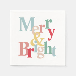 Serviette En Papier Typographie moderne Joyeux et lumineux