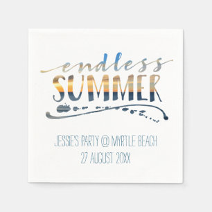 Serviette En Papier Typographie sans fin de coucher du soleil de