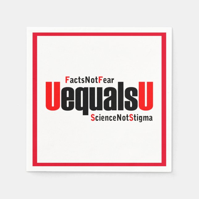 Serviette En Papier U = U - VIH indétectable - Science pas Stigmatisme (Devant)