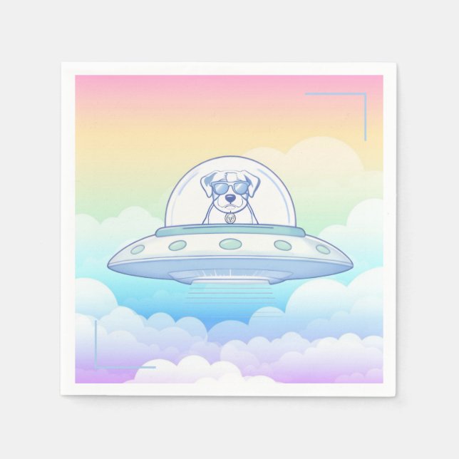 Serviette En Papier UFO PETS - Baby Shower - (Devant)