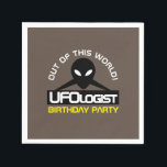 Serviette En Papier UFOlogist Party, Anniversaire<br><div class="desc">UFOlogist Party,  serviettes d'anniversaire par Stampedy Stamp.</div>