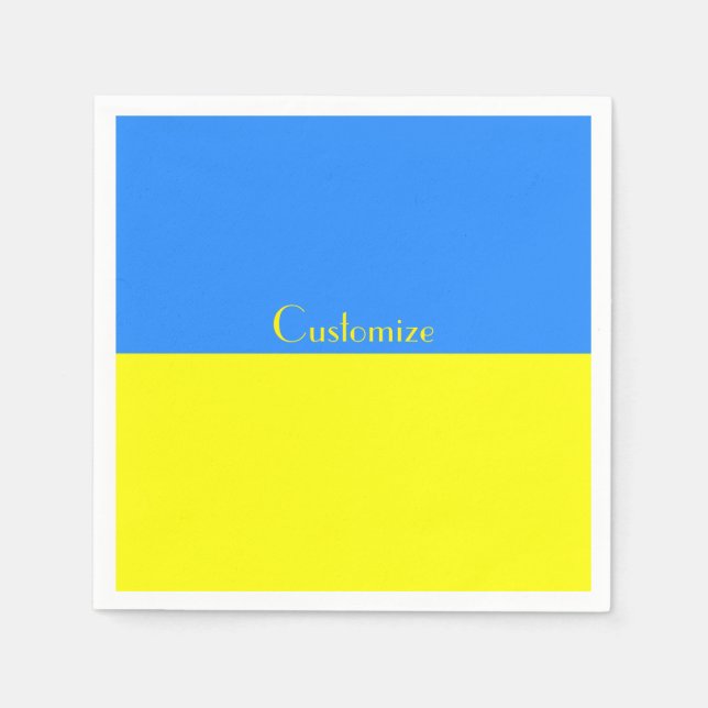 Serviette En Papier Ukraine Drapeau bleu jaune Thunder_Cove (Devant)