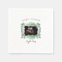 Ultrasound Photo Verdure Baby shower neutre