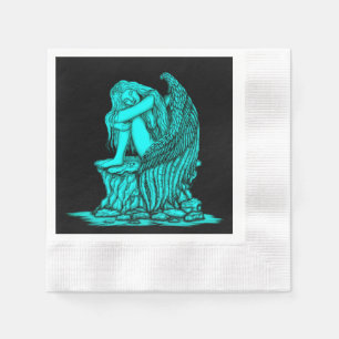 Serviette En Papier Un ange endormi sur la pierre