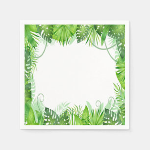 Serviette En Papier Un Anniversaire sauvage tropicale