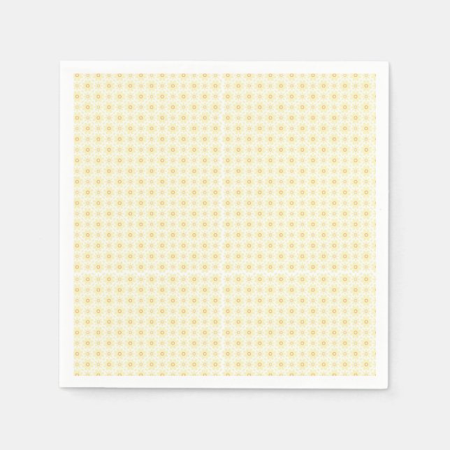 Serviette En Papier un arrière - plan jaune et blanc aux petits cercle (Devant)