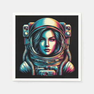 Serviette En Papier Un astronaute dans l'espace !