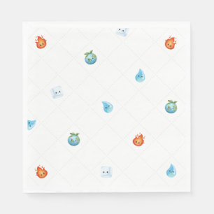 Serviette En Papier Un avec les éléments premier anniversaire