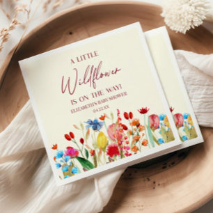 Serviette En Papier Un Baby shower Floral Fleur Fleur Fleur Un Peu Fle