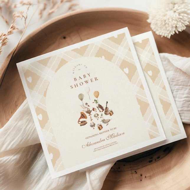 Serviette En Papier Un Baby shower lunatique d'oie (Créateur téléchargé)