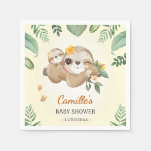 Serviette En Papier Un Baby shower neutre entre les sexes et un joli p