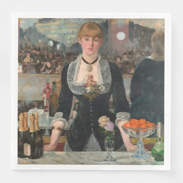 Serviette En Papier Un bar aux Folies-Bergère Edouard Manet (Devant)