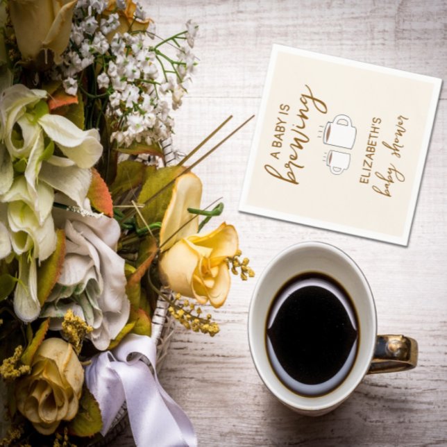 Serviette En Papier Un bébé brasse du Baby shower (Créateur téléchargé)