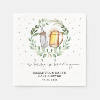 Un bébé brasse du Baby shower à la bière vert