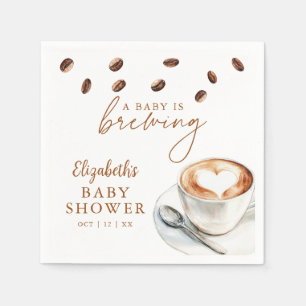Serviette En Papier Un Bébé Brasse Du Baby shower De Café
