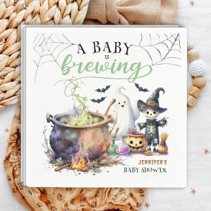 Serviette En Papier Un bébé brasse le Baby shower d'Halloween vert Sag