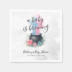 Serviette En Papier Un bébé brasse rose et bleu cauldron