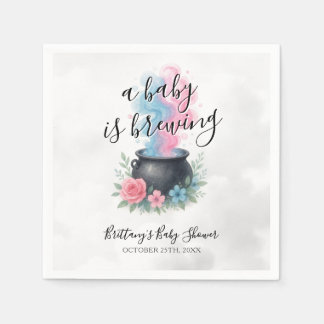 Serviette En Papier Un bébé brasse rose et bleu cauldron