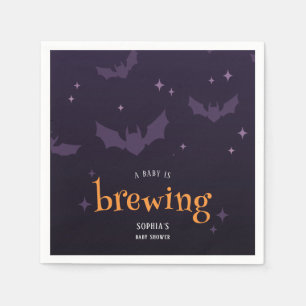 Serviette En Papier Un bébé brasse un Baby shower Éffrayant d'Hallowee