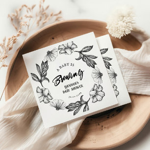 Serviette En Papier Un bébé est en train de brasser des fleurs gothiqu