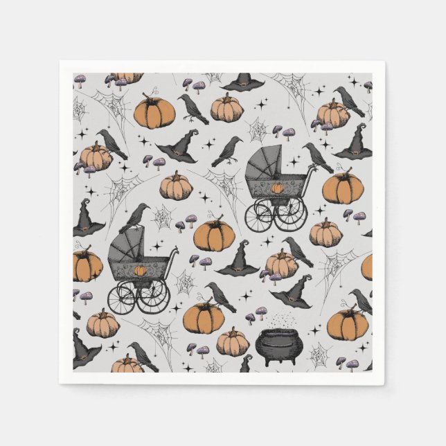 Serviette En Papier Un bébé est en train de brasser Grey Victorian Bab (Devant)