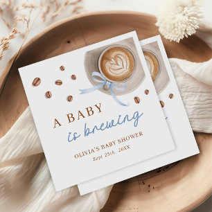 Serviette En Papier Un bébé prépare un café Baby Shower